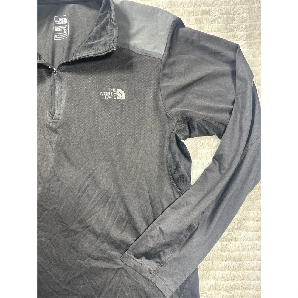 The North Face FlashDry XD‎ Pullover Mens Large Black 1/4 Zip Shirt Athletic Top